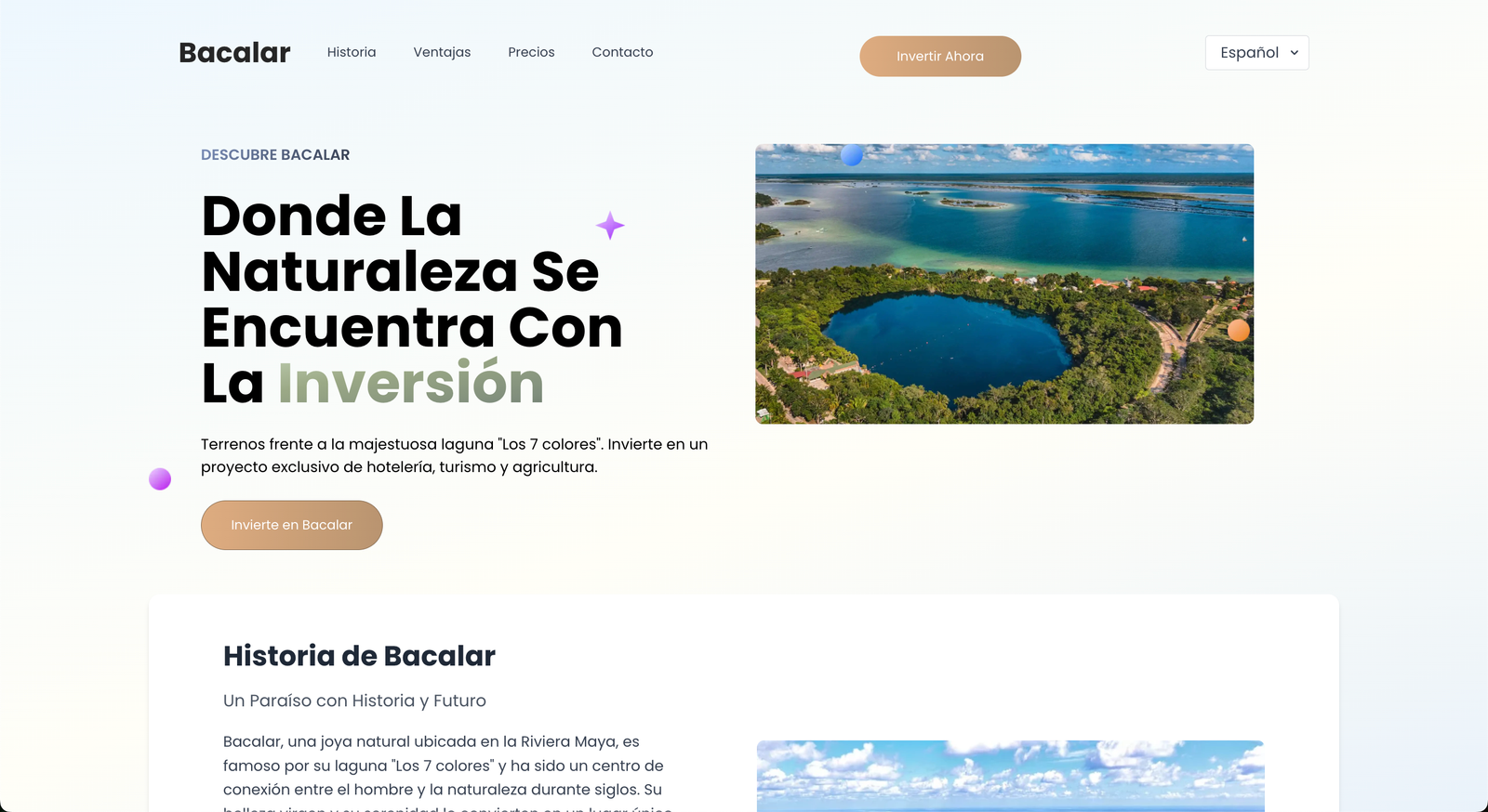 Vista del proyecto: Bacalar