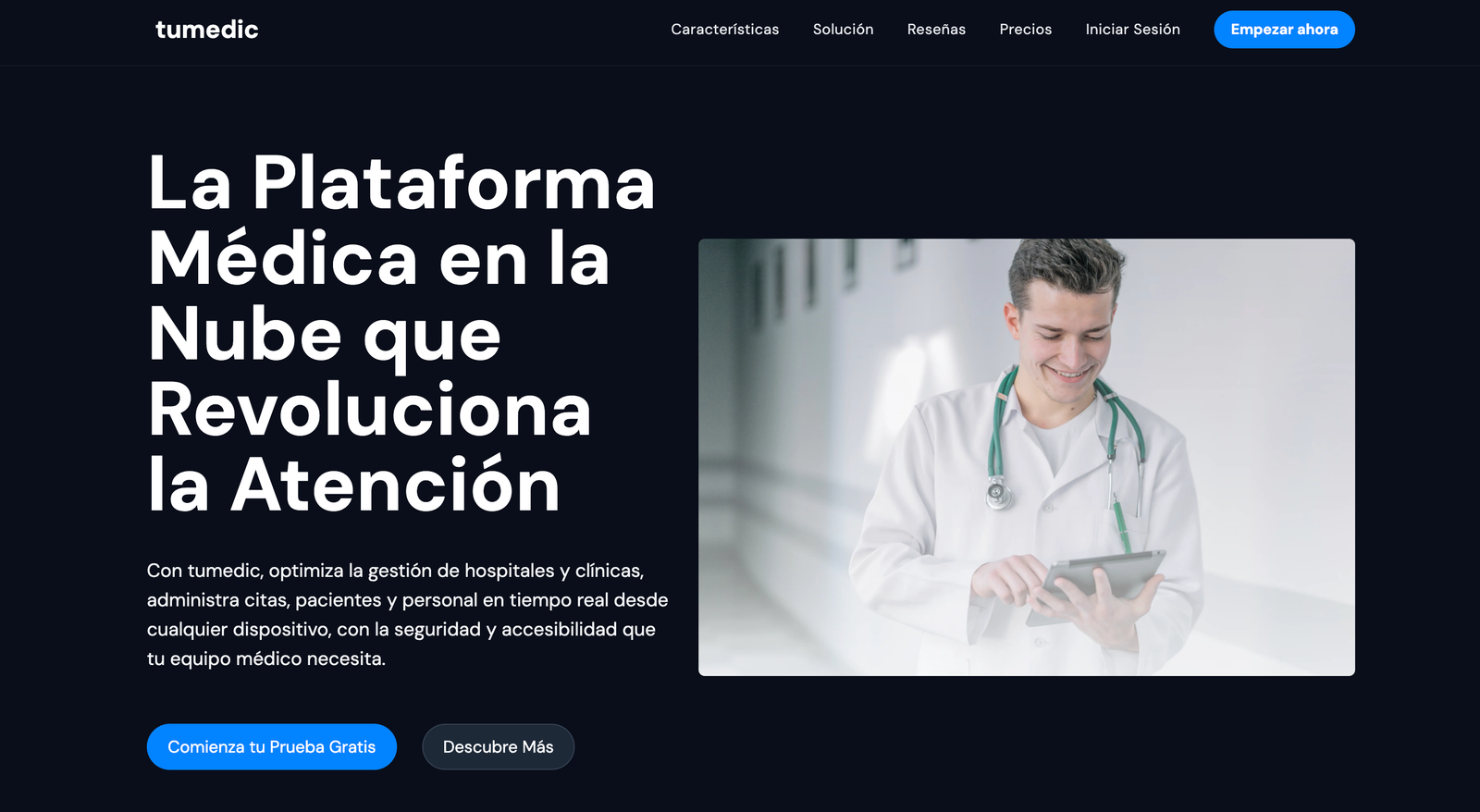 Vista del proyecto: tumedic