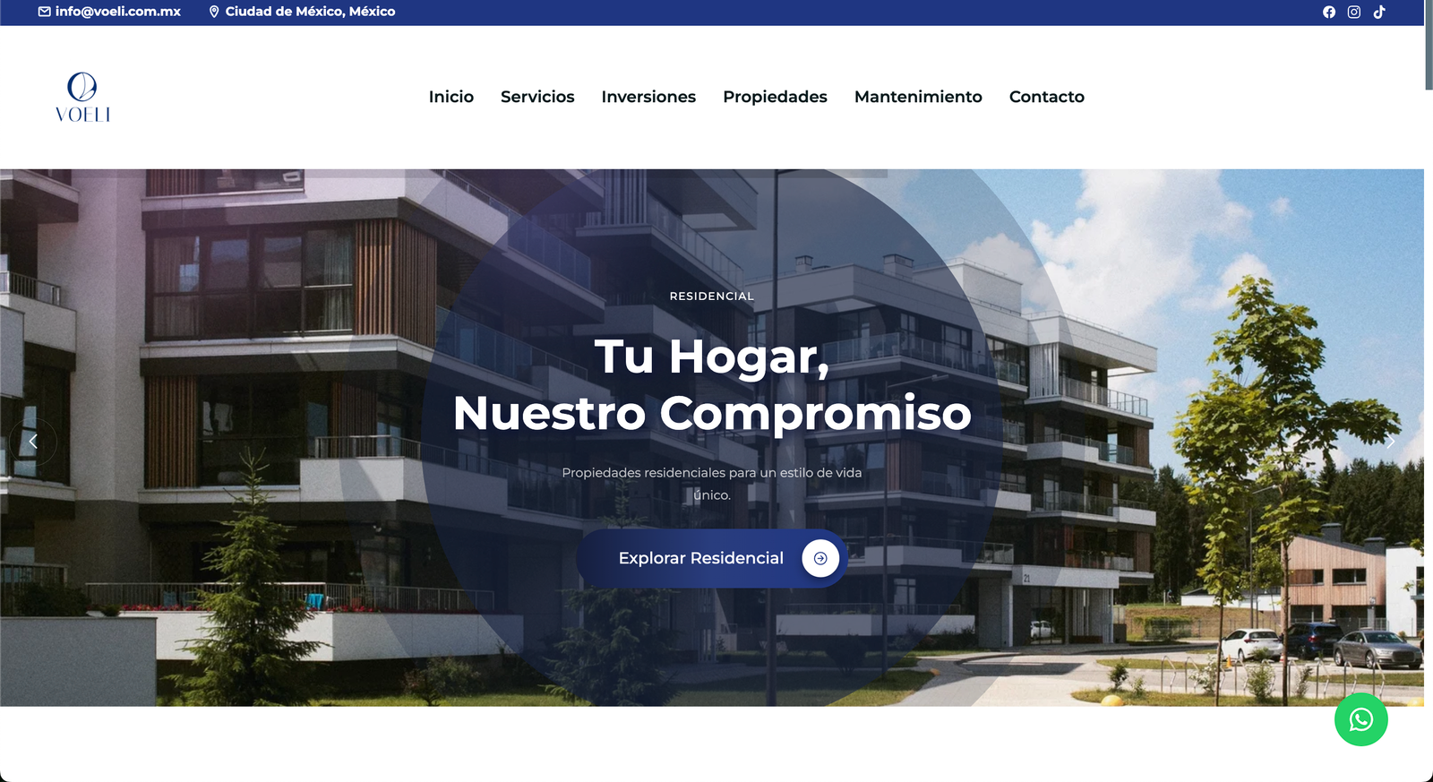 Vista del proyecto: Voeli